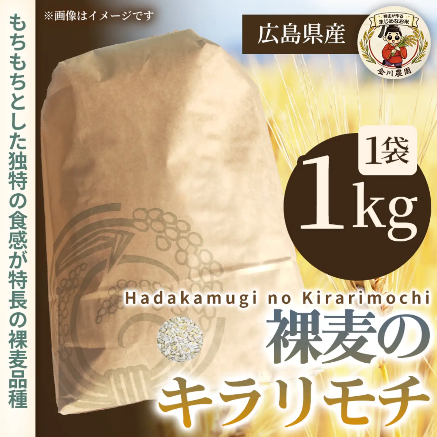 【先行受付】裸麦のキラリモチ 1kg 2026年7月以降発送予定 大麦 麦 麦ごはん ご飯 米 コメ お米 雑穀 健康 腸活 238016