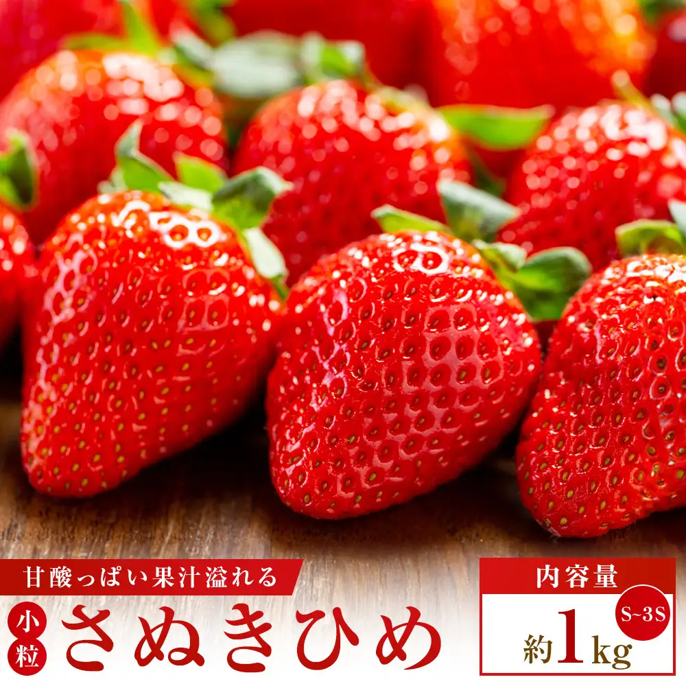 【期間限定】可愛い丸々小粒さぬきひめいちご　約1kg【3月下旬～6月中旬配送】