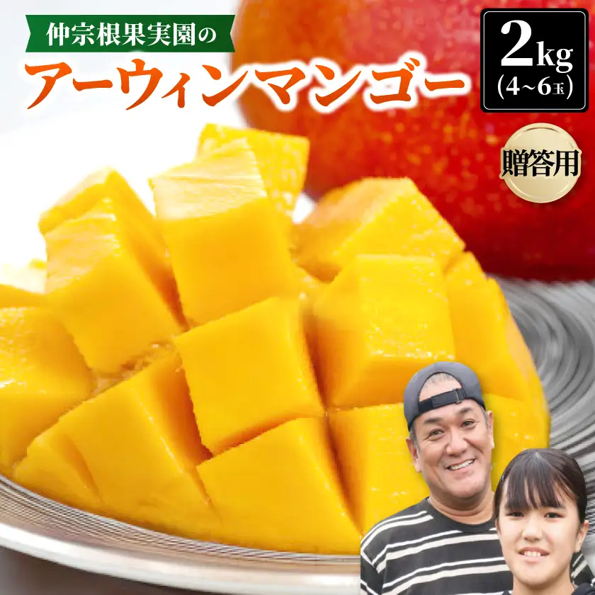 【2026年7月から順次発送・贈答用】仲宗根果実園のアーウィンマンゴー2kg(4～6玉)【配送不可地域：離島】【1726879】