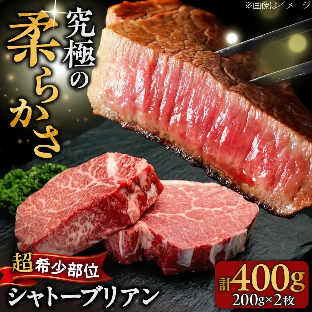 【希少部位！】博多和牛 シャトーブリアン 200g×2枚 （計400g）吉富町/肉のくまもと屋[BGBY042]