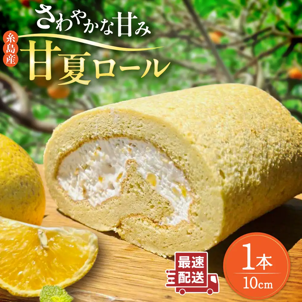 【お中元対象】糸島甘夏みかんロールケーキ 1本 糸島市 / わかまつ農園[AHB064]