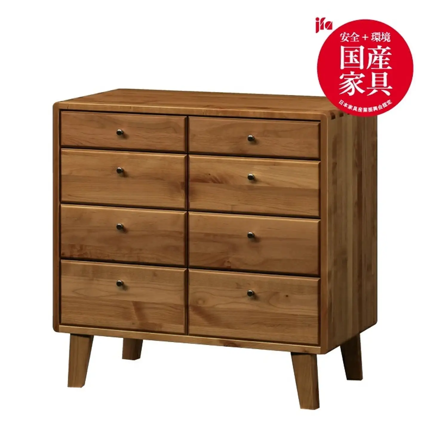 kumukumu80-4段リビングチェスト　WN色【諸富家具】：C358-006