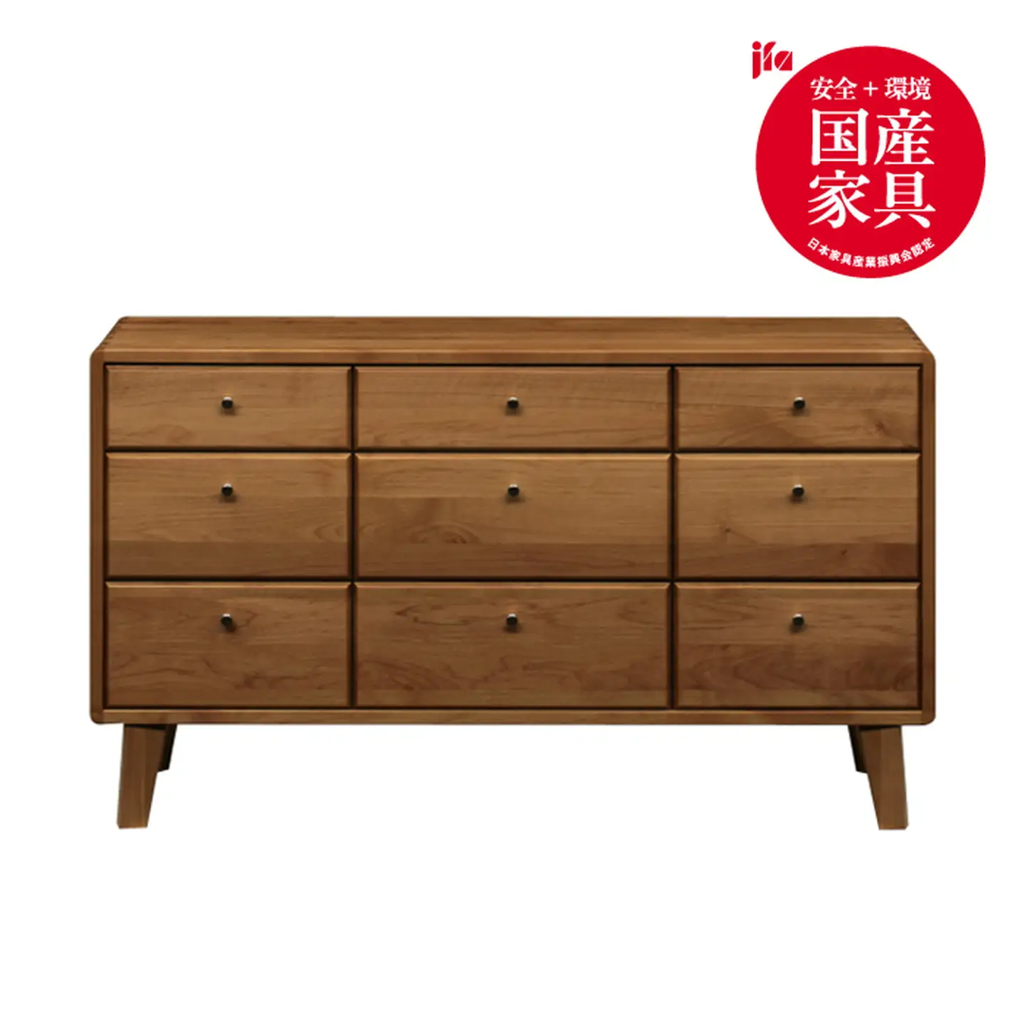 kumukumu120-3段リビングチェスト　WN色【諸富家具】：C399-004