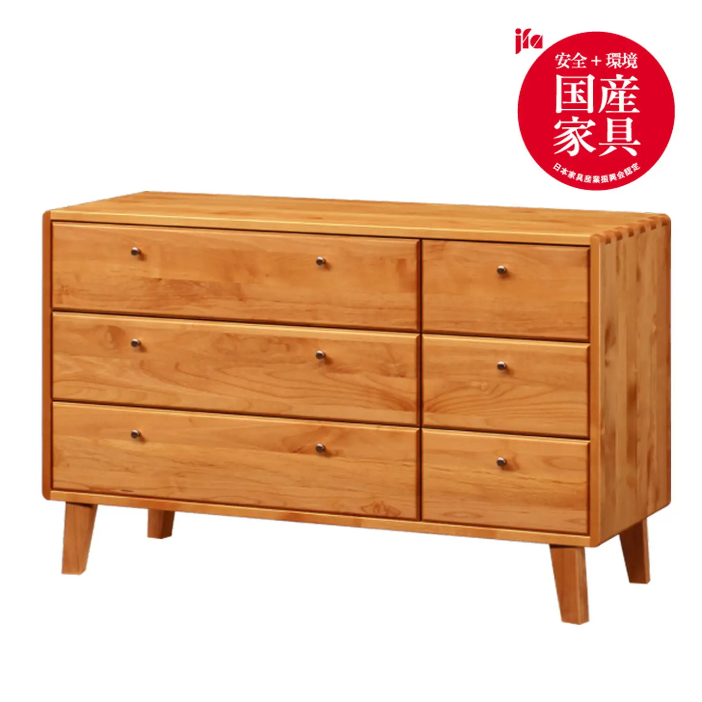 kumukumu120-3段チェスト　クリア色【諸富家具】：C378-001
