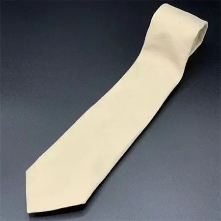 クラバットユキジ製　ソフト・デニムタイ(クリームイエロー)_装飾品・工芸品 ネクタイ・ベルト 服飾小物 _【1078936】