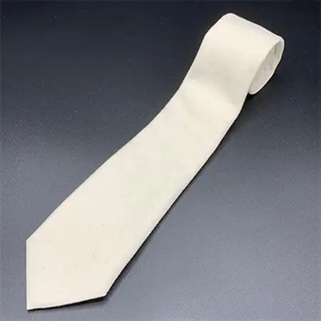 クラバットユキジ製　ソフト・デニムタイ(ミルキーホワイト)_装飾品・工芸品 ネクタイ・ベルト 服飾小物 _【1078937】