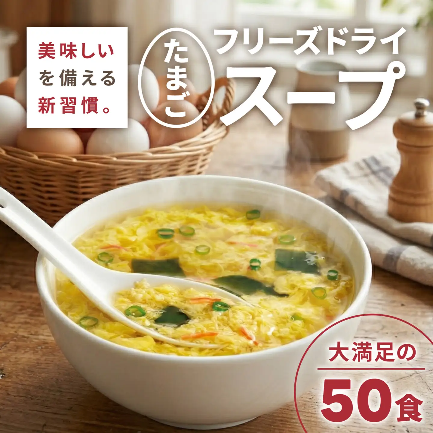 フリーズドライたまごスープ50色セット