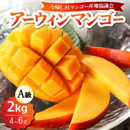 【2026年6月下旬から順次発送】今帰仁産のA級アップルマンゴー2kg(4～6玉)【配送不可地域：離島】【4014731】