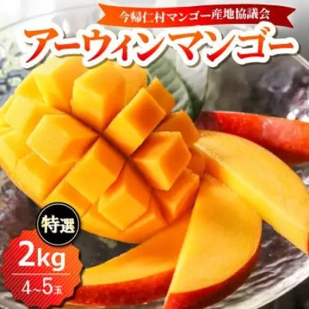 【2026年6月下旬から順次発送】今帰仁産の特選アップルマンゴー2kg(4～5玉)【配送不可地域：離島】【4014733】