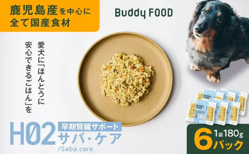 Buddy FOOD ヘルスケアプラス 早期腎臓サポートサバ・ケア×6パック K390-001_08 魚 さば 腎臓 ペットフード