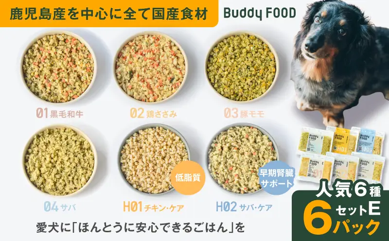 Buddy FOOD 人気6種 セットE K390-001_21 国産 魚 肉 ペットフード
