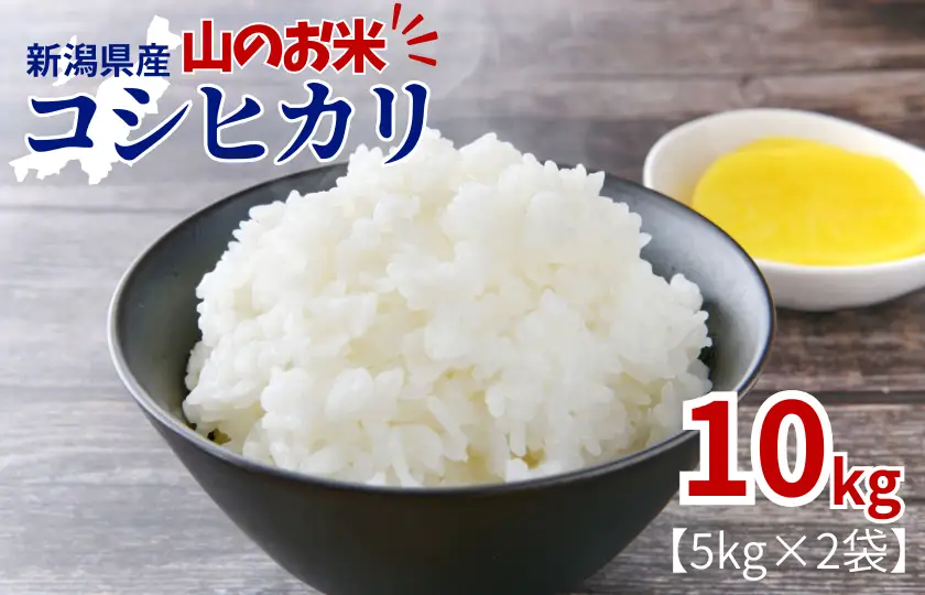 山のお米　新潟県産コシヒカリ精米10kg（5kg×2袋）