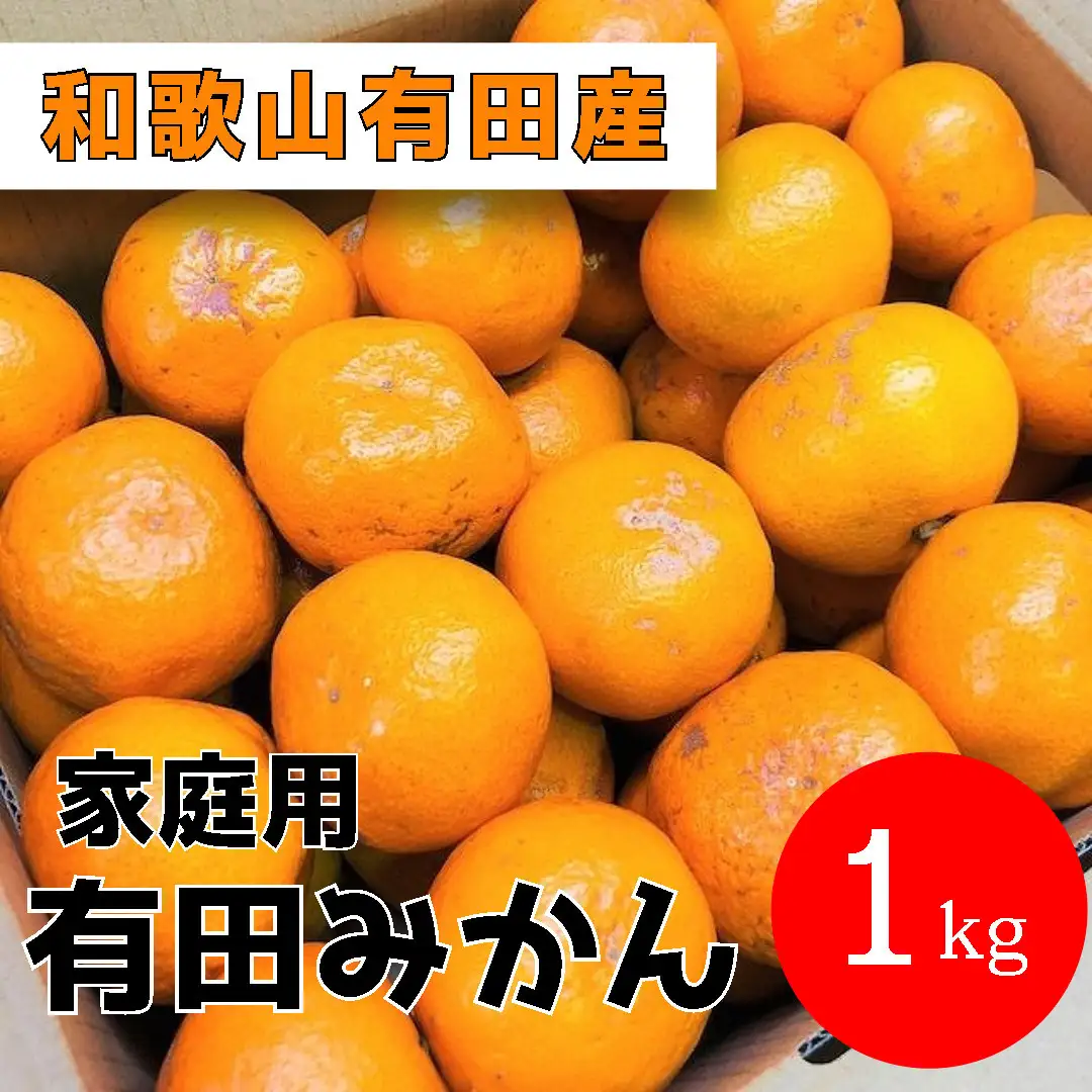 家庭用 有田みかん 1kg (約9個～10個)