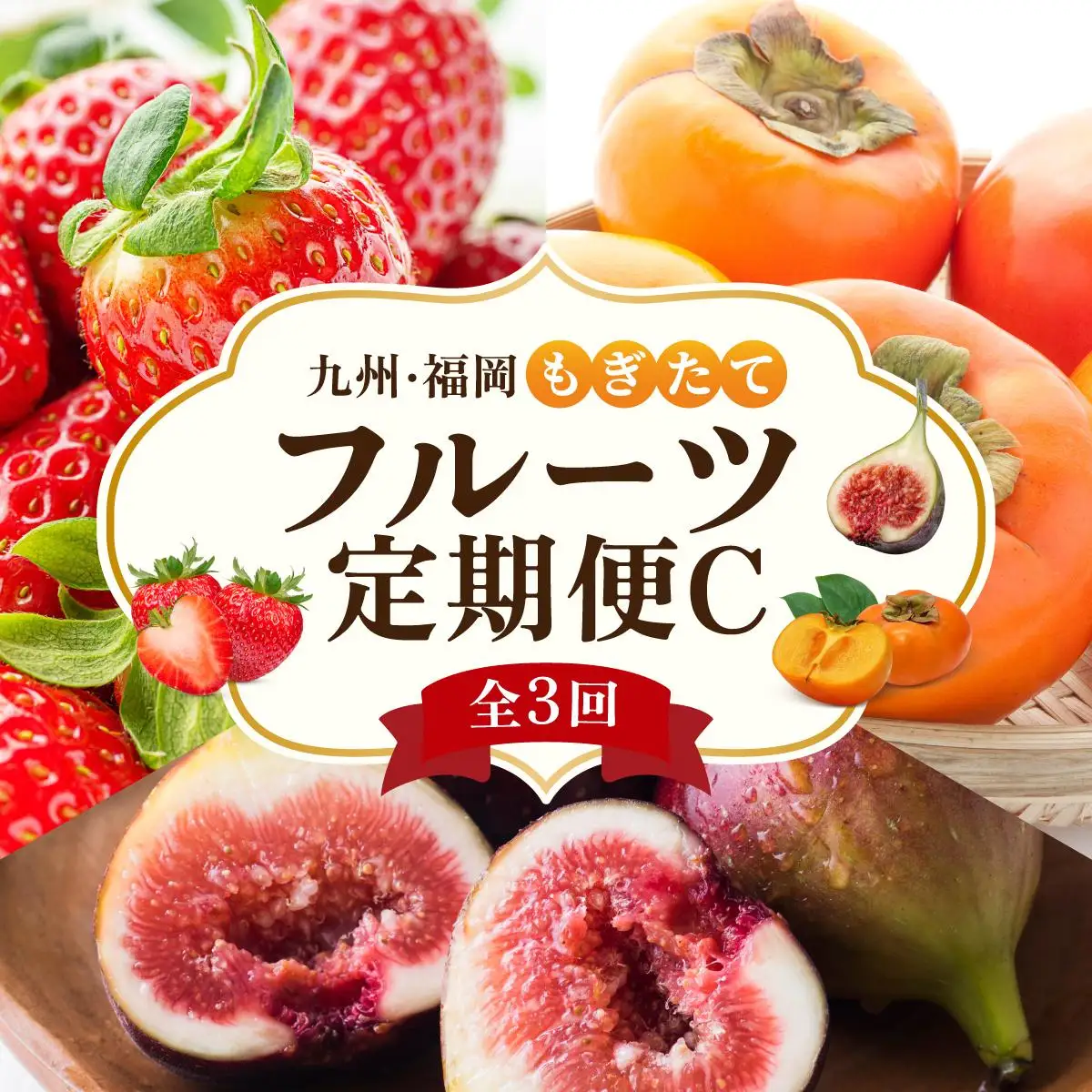 ＜定期便・全3回＞九州・福岡もぎたて フルーツ定期便 C