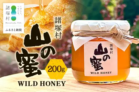 はちみつ 山の蜜 200g×1本 冷蔵｜国産 蜂蜜 百花蜜 ニホンミツバチ 希少 自然養蜂 瓶 もろっこはうす 宮崎県 諸塚村 MO-01