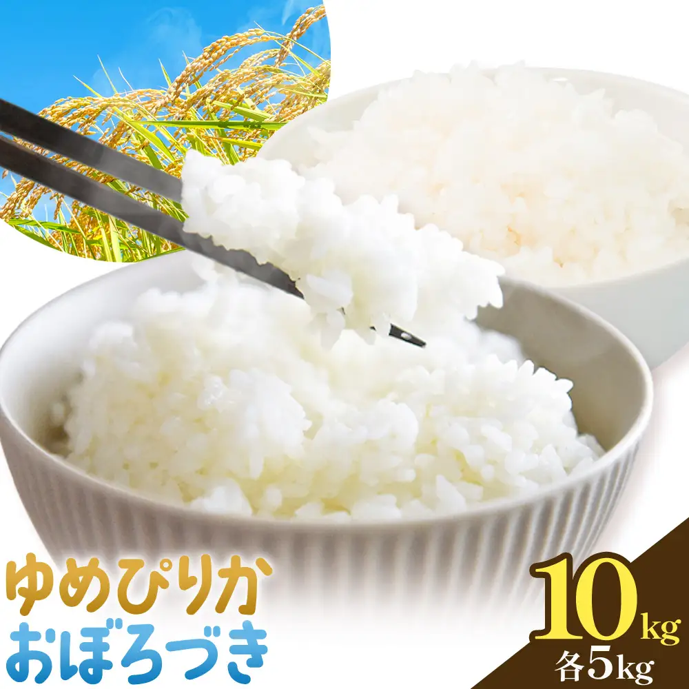 令和7年度 ゆめぴりか＆おぼろづき 食べ比べセット 各5kg 計10kg 田中農園《30日以内出荷予定(土日祝除く)》