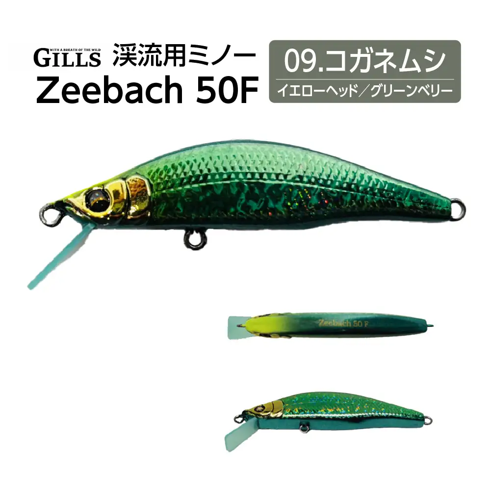 渓流用ミノーZeebach 50F コガネムシ　35P7817