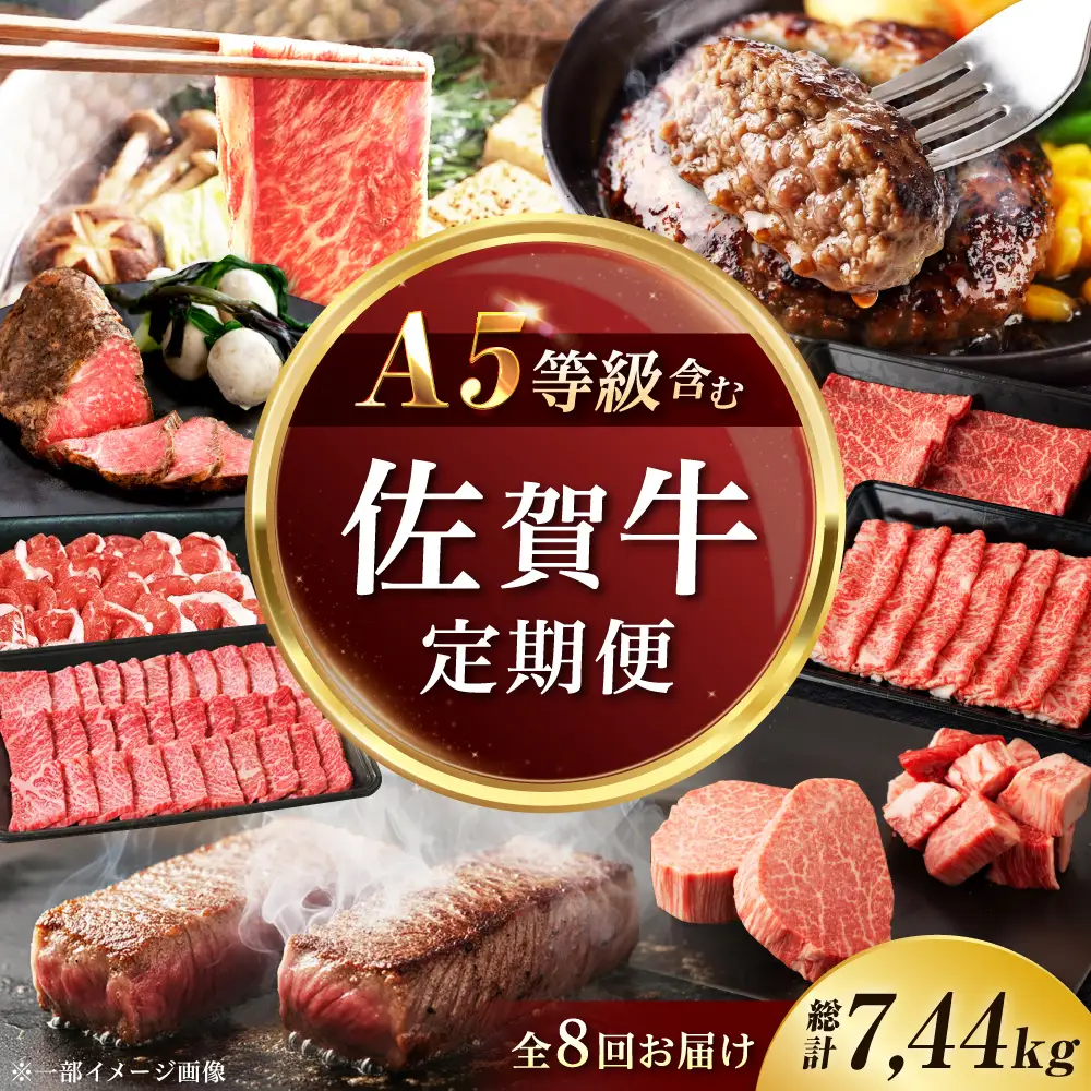 【8回定期便】佐賀牛プレミアム定期便（寄附金額 50万円コース）/ナチュラルフーズ[UBH127]