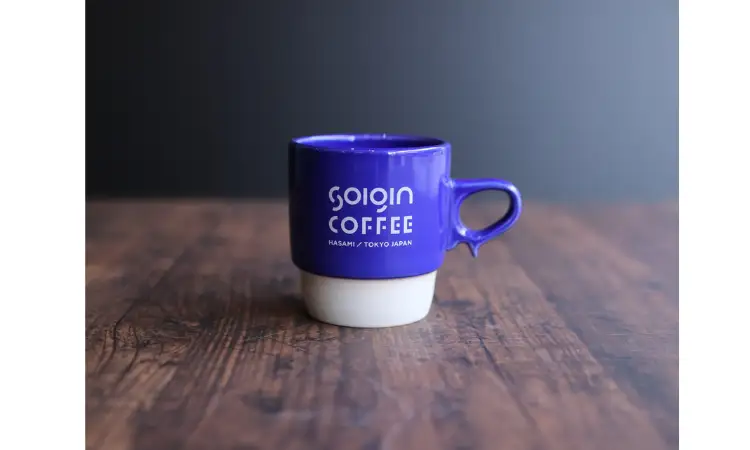 【波佐見焼】SOIGIN COFFEE　ロゴ入りスタッキングマグカップ（ブルー）