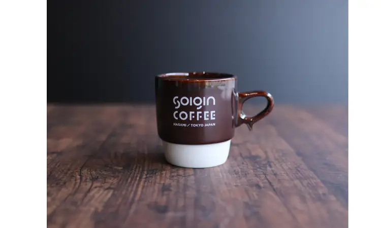 【波佐見焼】SOIGIN COFFEE　ロゴ入りスタッキングマグカップ（ブラウン）