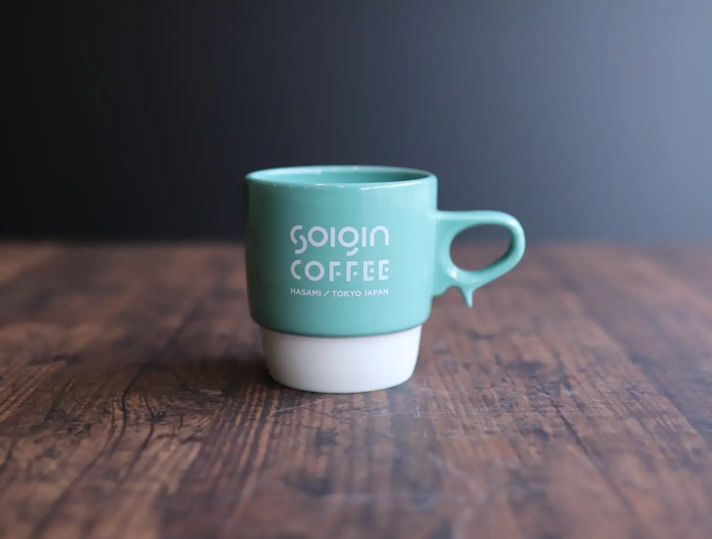 〈コーヒーさん専用〉 NW-VJ10-BA・KI-RS40-W 波佐見焼】SOIGIN COFFEE ロゴ入りスタッキングマグカップ（グリーン