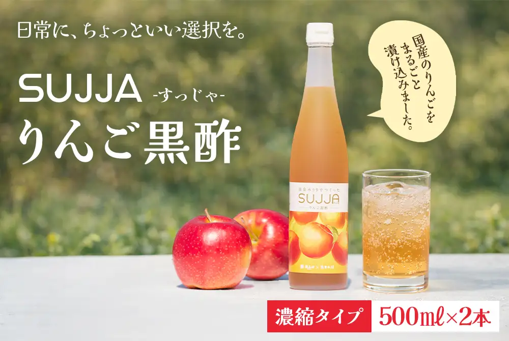 B2-0864／SUJJA りんご黒酢 2本セット