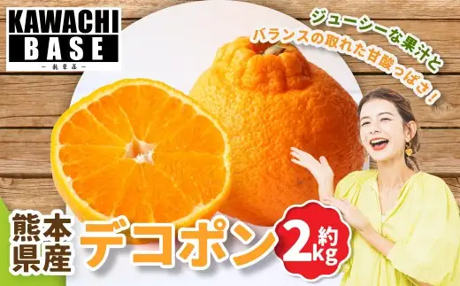 熊本県産 デコポン 2kg デコポン 濃厚 柑橘 果汁 ジューシー 国産 果物 くだもの フルーツ 【2027年3月上旬発送開始】