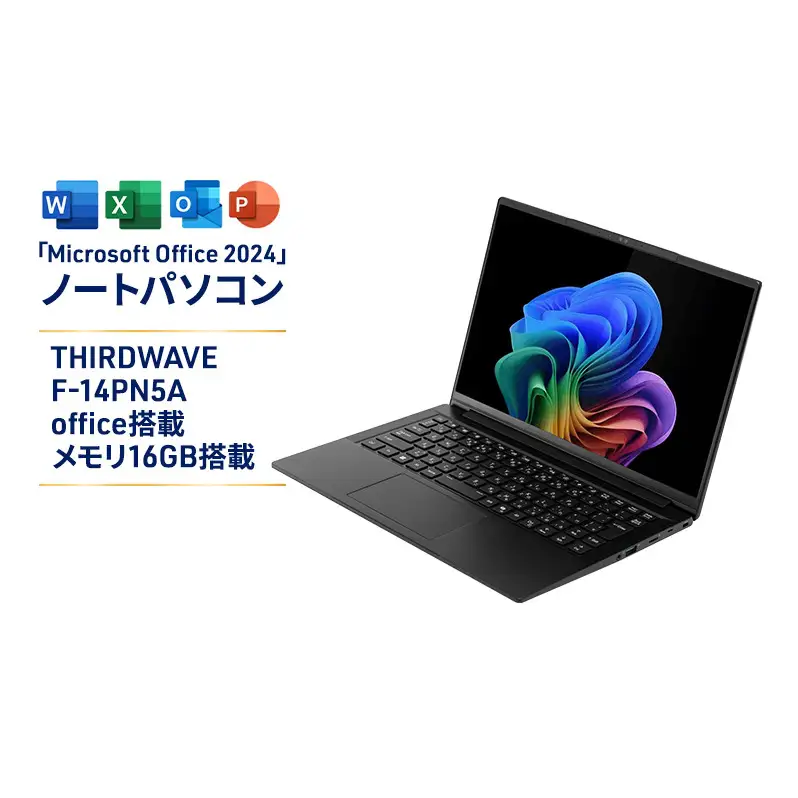 THIRDWAVE F-14PN5A office搭載 メモリ16GB搭載 Microsoft Office Home