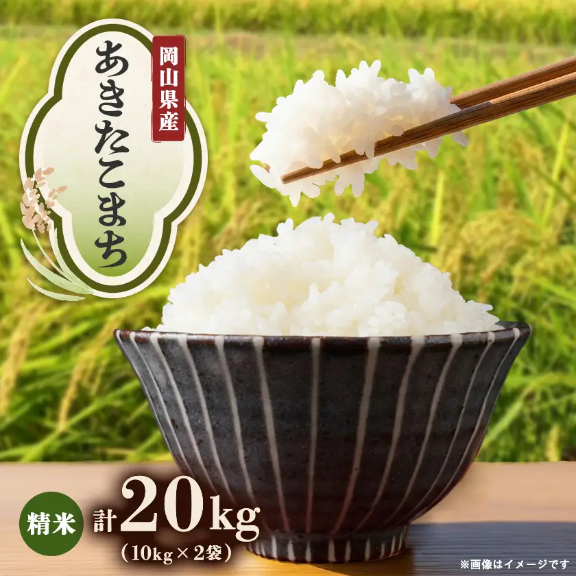 【先行受付】岡山県産『あきたこまち』[10kg×2袋(20kg)]【1726898】