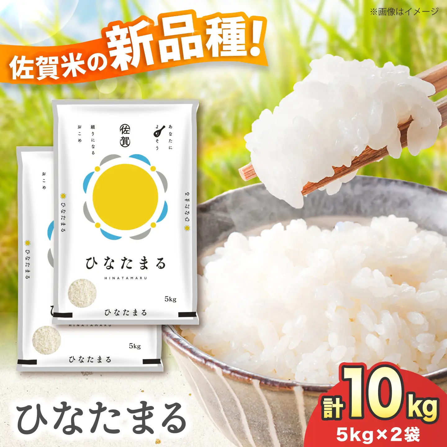 【令和7年産】ひなたまる 10kg（5kg×2）吉野ヶ里町 / 株式会社増田米穀[FBM047]
