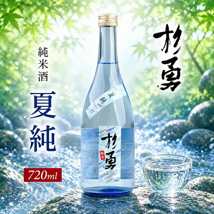 遊佐の夏酒 杉勇 純米酒 夏純 （なつじゅん） 720ml×1本 6月中旬～8月中旬頃お届け 冷蔵便 ※離島発送不可 山形県 遊佐町 庄内 鳥海山 日本酒 酒 お酒 清酒 夏季限定 [1518]