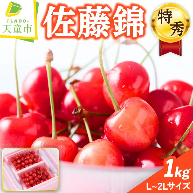 さくらんぼ 特秀：佐藤錦 1kg 山形 佐藤錦 08-03-033