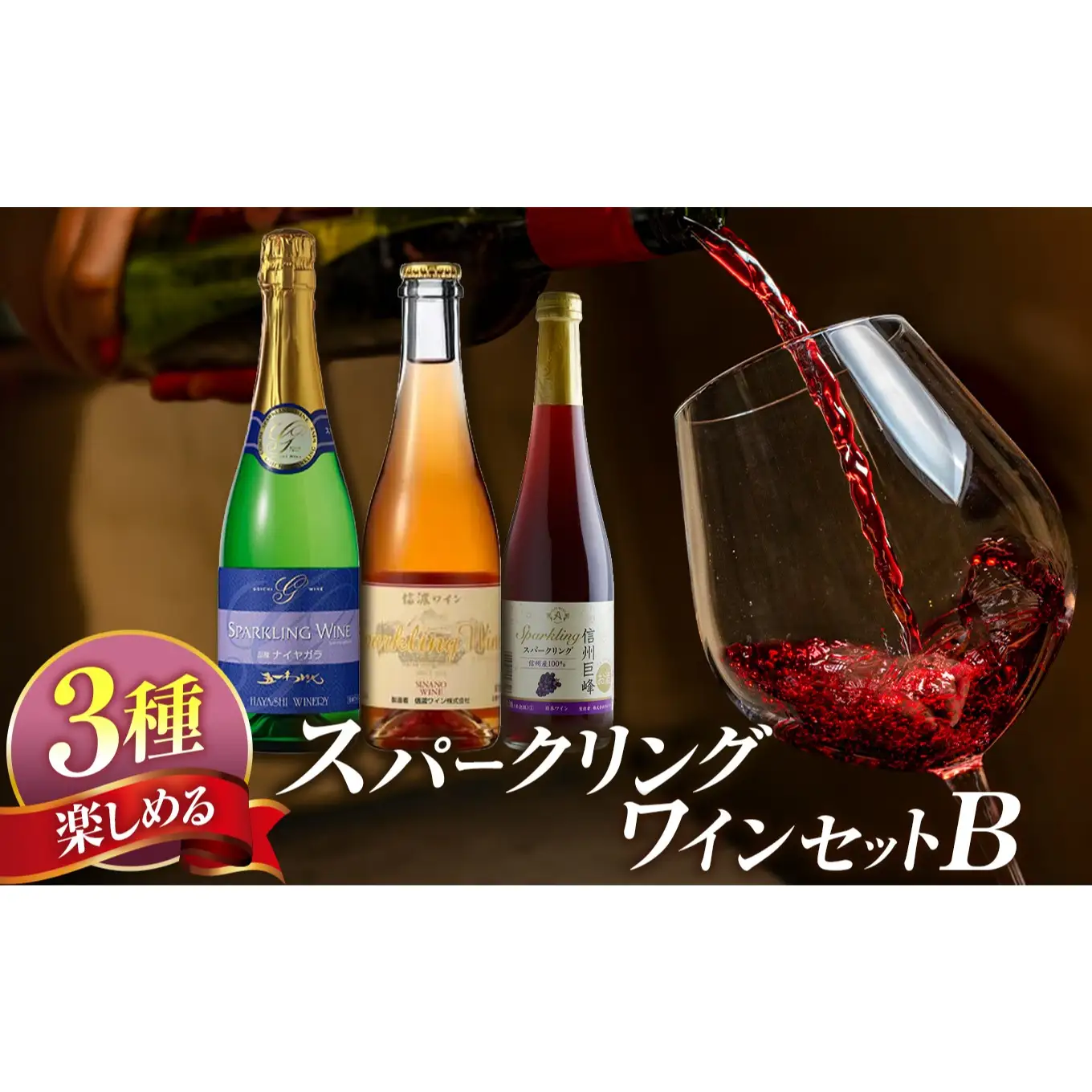 塩尻産スパークリングワイン 3本セットB