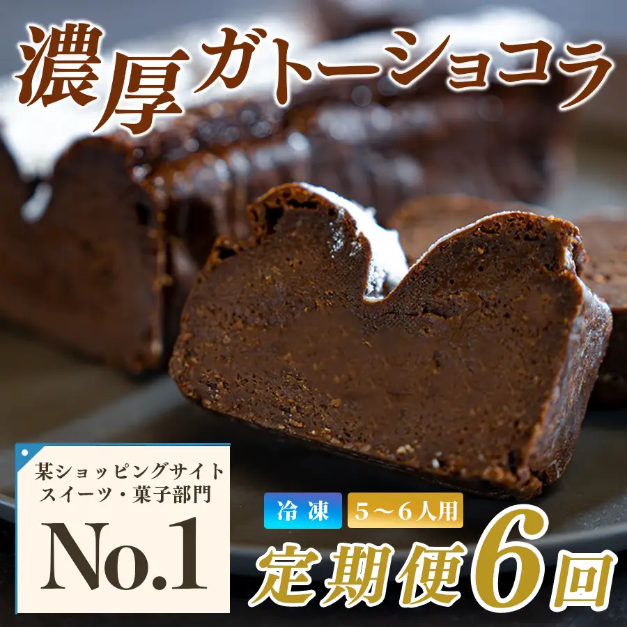 濃厚 ガトーショコラ 1本 18cm 定期便 6回 なめらか 小麦粉不使用 チョコレート ケーキ
