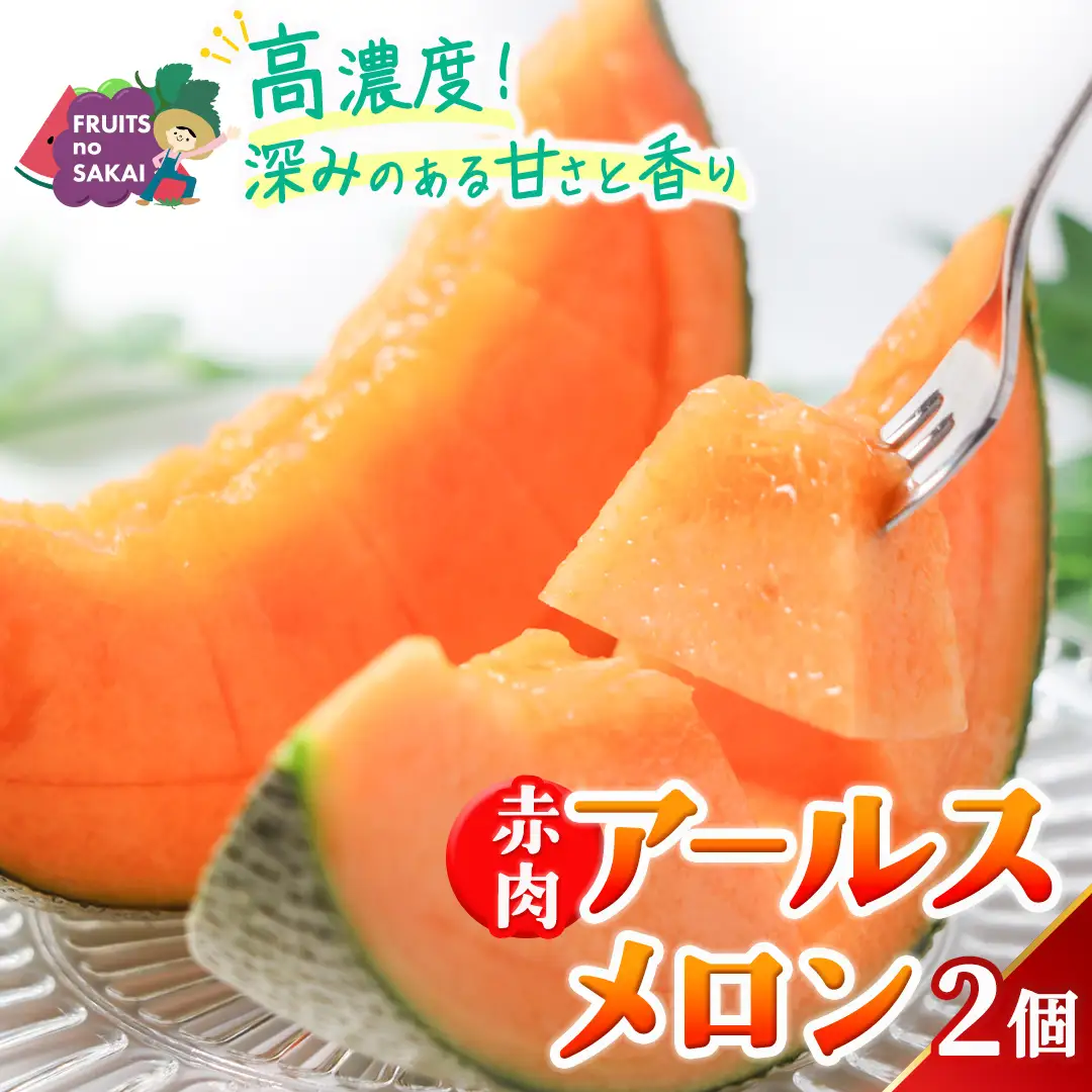 赤肉アールスメロン 2玉