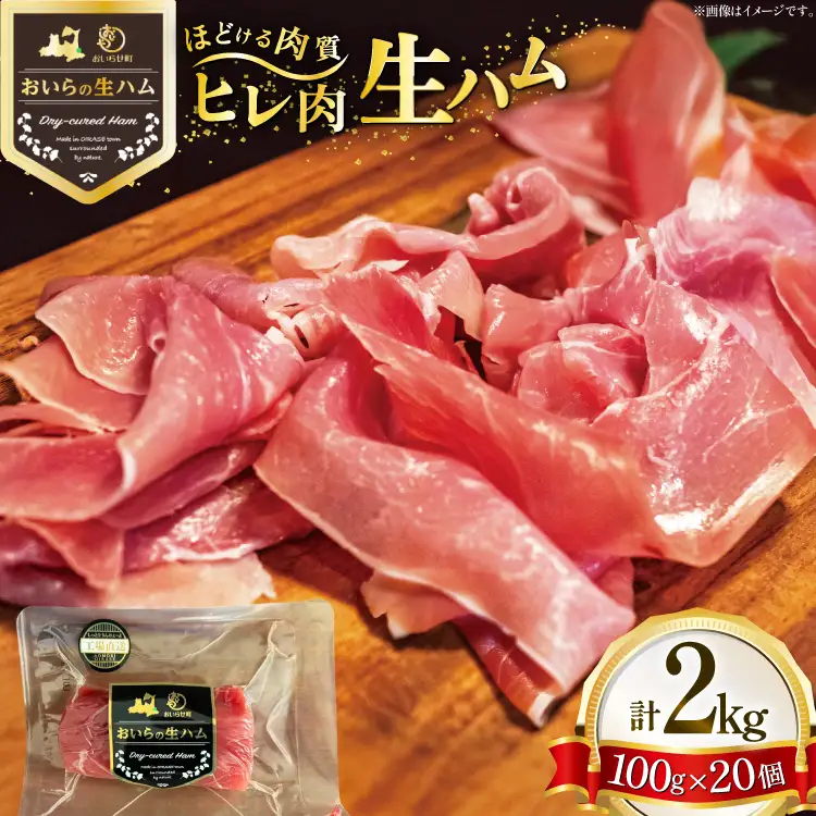生ハム ひれ生ハム 100g×20袋 計2kg [日本ハムマーケティング 青森県 おいらせ町 oi02ayo820025]