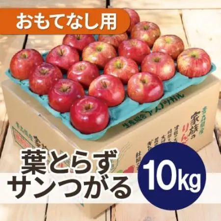 【26年9月から順次発送】平均糖度12度以上! 葉とらずサンつがる 約10kg おもてなし用 りんご【配送不可地域：離島・沖縄県】【1734947】