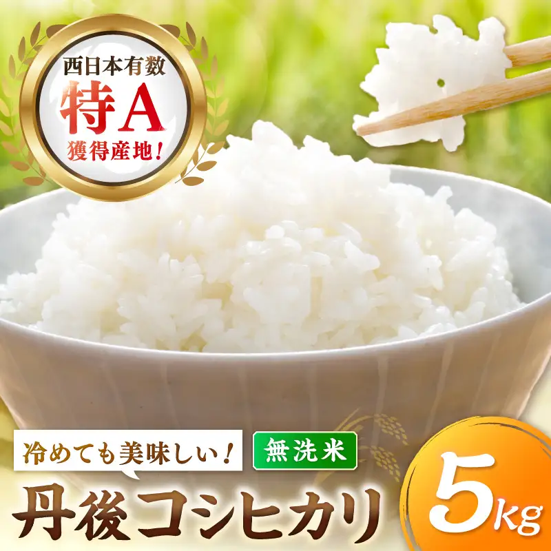 直売所直送「令和8年産　京丹後市産　コシヒカリ」　無洗米5kg こめ ふるさと納税 コシヒカリ 米 精米