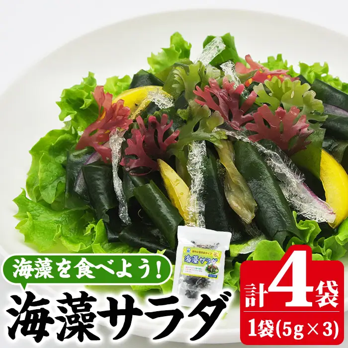 海藻サラダ (合計4袋・1袋3P入)海藻 寒天 ヘルシー ダイエット カロリーオフ サラダ 酢の物 スープ 常温 大分県 佐伯市【CW39】【山忠】