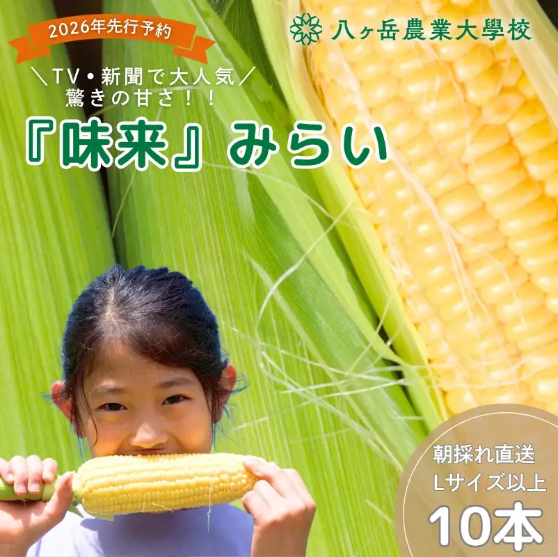 朝採れ 直送 フルーツのような甘さ 『 皮付き 』 生とうもろこし 10本