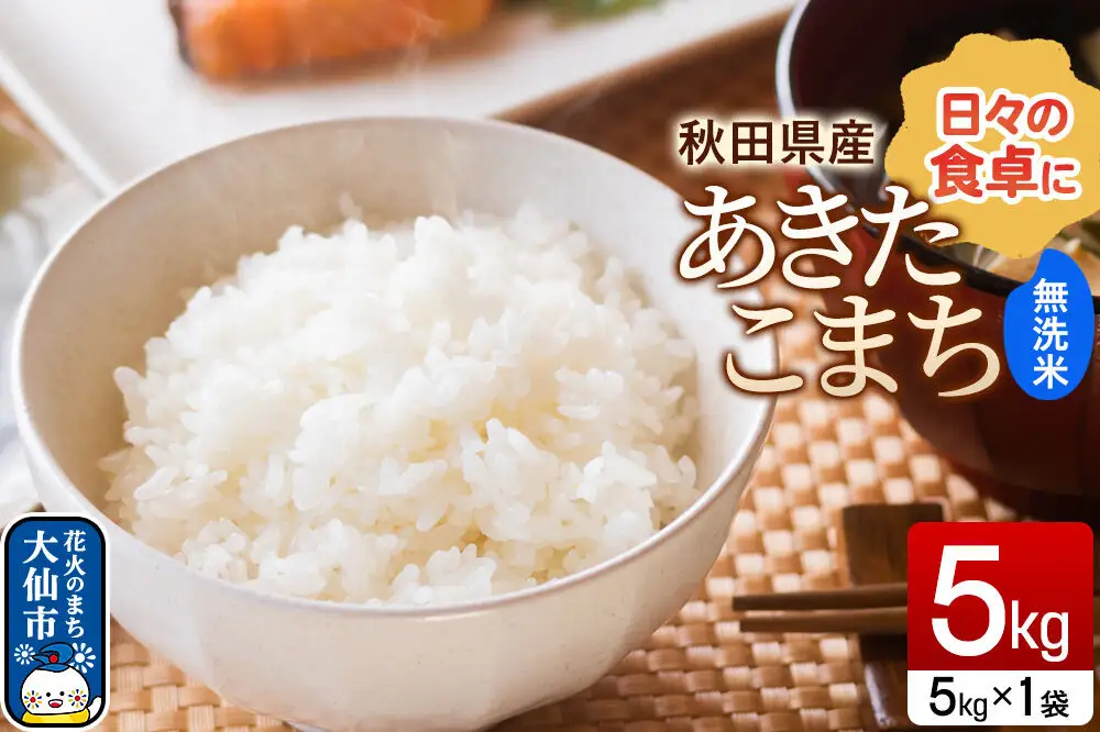 米 あきたこまち【無洗米】5kg（5kg×1袋）令和7年産 秋田県産