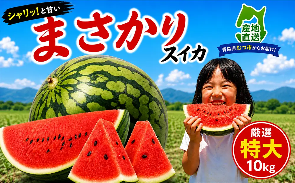 【期間限定】スイカ１玉特大10kg