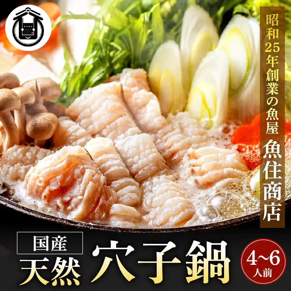 【鐘崎産天然穴子】国産天然穴子鍋セット(4〜6人前) 【魚住商店】_HA1994 海鮮鍋 穴子鍋 鐘崎産 あなご鍋 贅沢鍋セット お取り寄せ 福岡県宗像市 宗像市 福岡 宗像