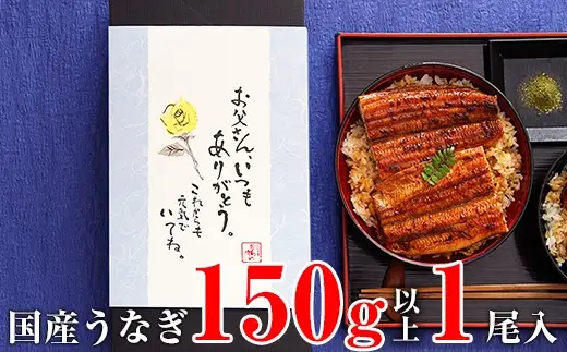 【父の日用】国産うなぎ蒲焼き大サイズ１本セット(B1160-1) 