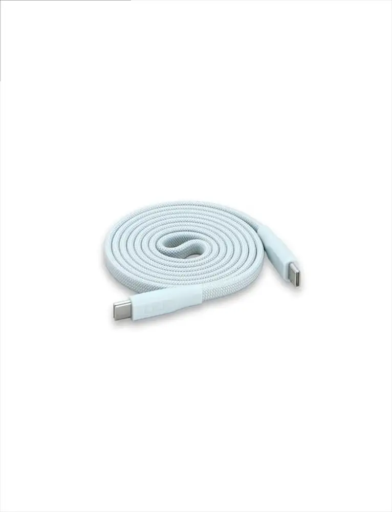 CIO ケーブル Mate Flat Spiral Cable CtoC Type-Cケーブル 充電 iPhone スマートフォン iPad カームブルー [2660]