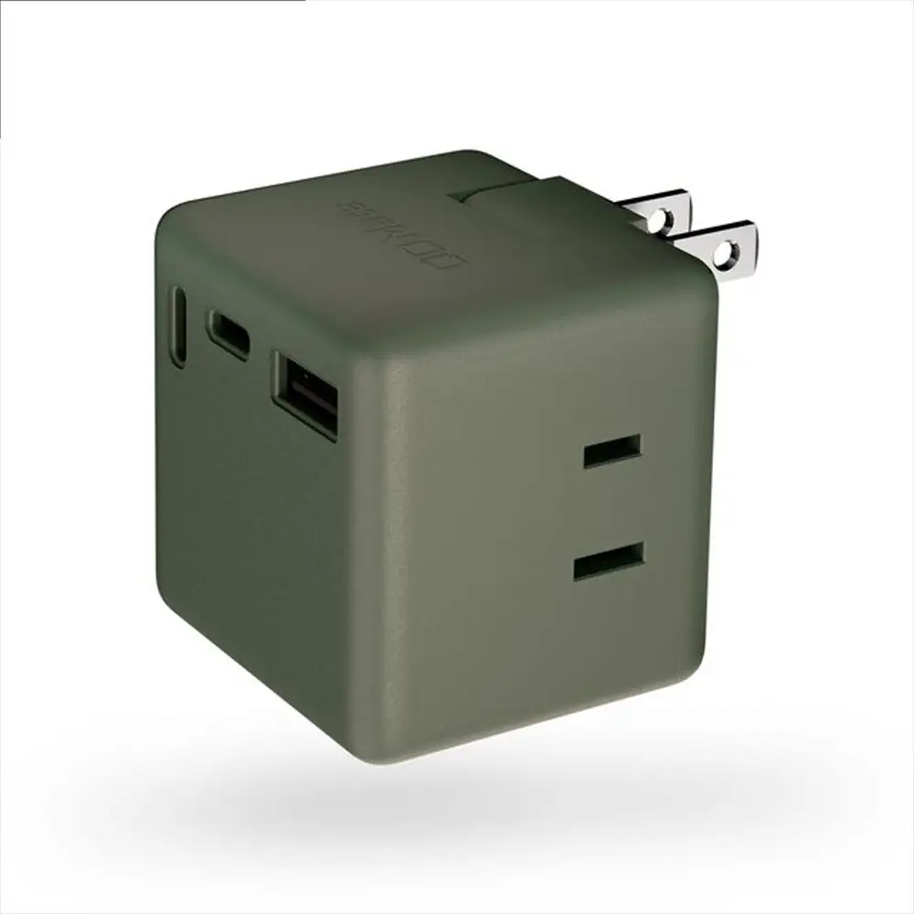 CIO 充電器 電源タップ コンセント マルチタップ 急速充電 USB-C×2 USB-A×1 Mate Tap001 モスグリーン [2688]