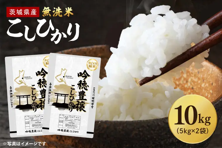 ＜令和7年産＞ 無洗米 こしひかり 10kg タピオカ精米 米 茨城県産_EG028
