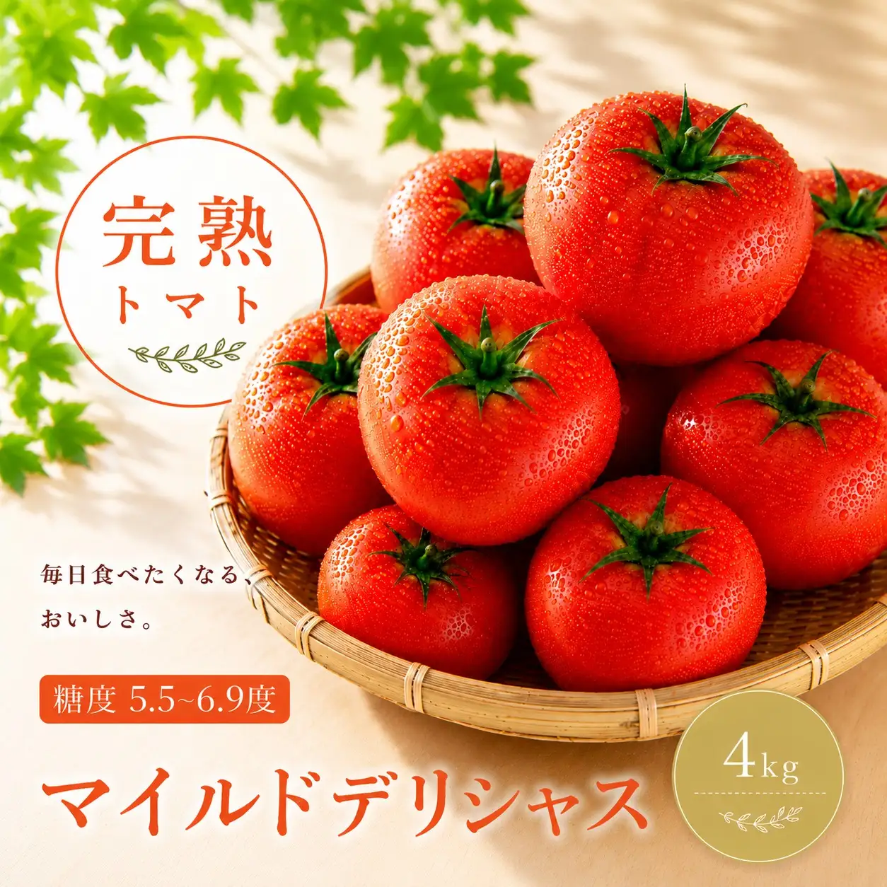 トマト マイルドデリシャス4kg とまと【delf047】