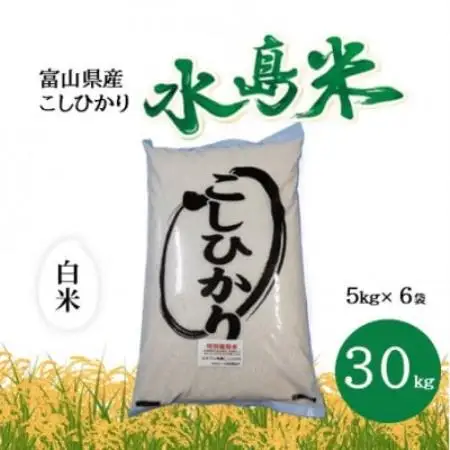 栽培期間中農薬・化学肥料不使用 こしひかり　白米 5kg×6袋(30kg)【1735148】