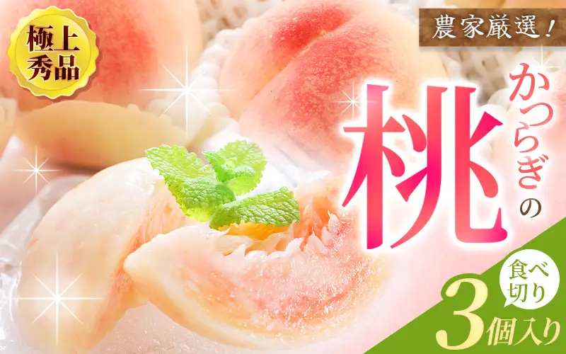 桃 極上秀品 食べきりやすい３個入 【先行予約】【2026年6月末から7月末順次発送】 【BK001-kgr002】